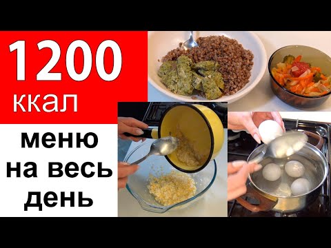 Видео: МЕНЮ на ВЕСЬ ДЕНЬ на 1200 ккал. Полный рацион на день для похудения. Что есть, чтобы похудеть.