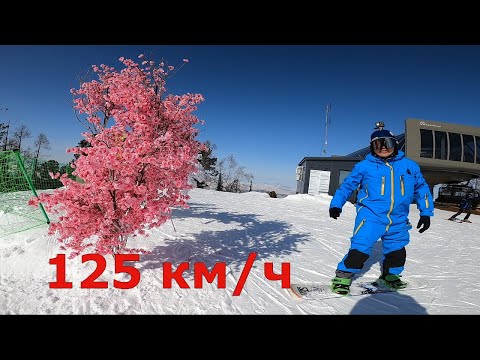 Видео: Манжерок,спортивная трасса на прямых лыжах
