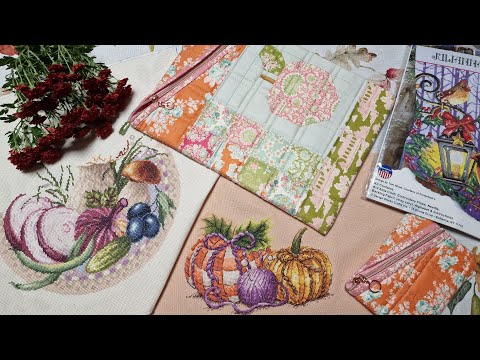 Видео: 396. Рукодельный микс 233/ Рукодельные тыквы от Жар Птицы(вышивка)/ Конверт с яблоком (пэчворк)