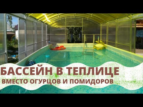 Видео: Бассейн в теплице из поликарбоната