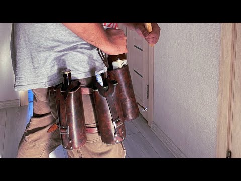 Видео: Пивной патронташ из натуральной кожи