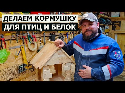 Видео: СТОЛЯРКА / ДЕЛАЕМ КОРМУШКУ ДЛЯ ПТИЦ И БЕЛОК