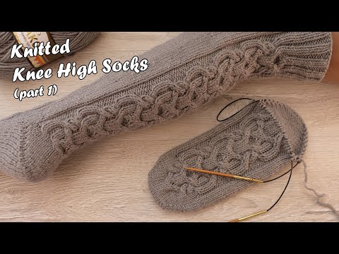 Видео: Носки – гольфы вязаные от мыска 🧦 - часть 1 | Knitted Knee High Socks 🐭 - part 1