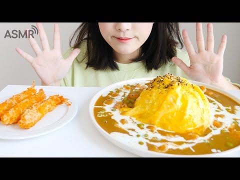 Видео: Полуфабрикаты из омлета с рисом, едят ASMR.