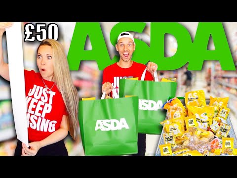 Видео: НЕВЕРОЯТНО! МЫ ПРИНЯЛИ ВЫЗОВ НА 50 ФУНТОВ В ASDA! Сколько еды мы можем купить?!