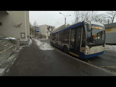 Видео: Троллейбус "6429 по 34" Петербурга 13-***: ТролЗа-5265.00 "Мегаполис" 6429 по №34 (15.02.23)