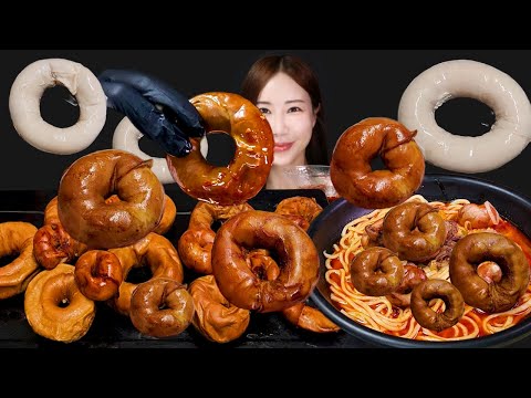 Видео: Кольцевые интестины (Ринг Гопчанг) Мукбанг