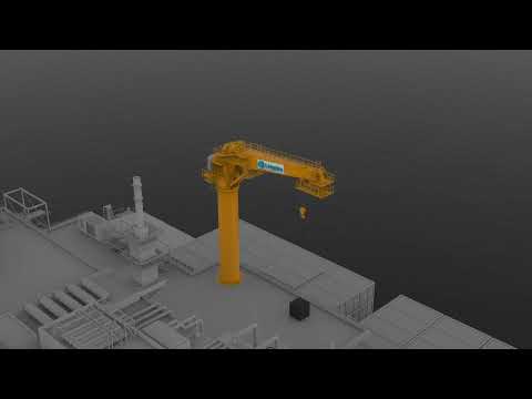 Видео: ⚓ Offshore Electro-Hydraulic Pedestal Crane 110 t | Оффшорный консольный кран для буровых платформ