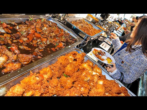 Видео: 1000 клиентов посещают каждый день!! Удивительный корейский Buffet Master / Корейская уличная еда