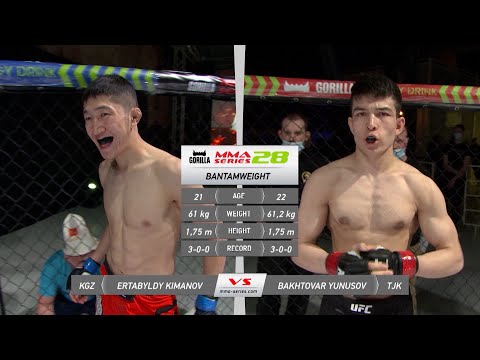 Видео: Эртабылды Киманов (Кыргызстан) vs Бахтовар Юнусов (Таджикистан) / ММА Серия-28
