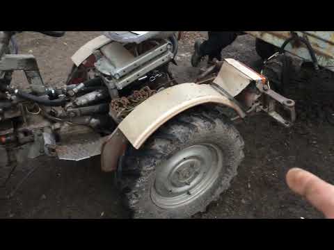 Видео: TZ4k14 1.9D Включение заднего моста и муфты ВОМ внимательно! Можно поломать коробку.