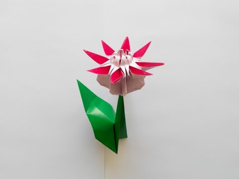 Видео: Цветок Маргаритка оригами (Mio Tsugawa), Daisy Flower origami