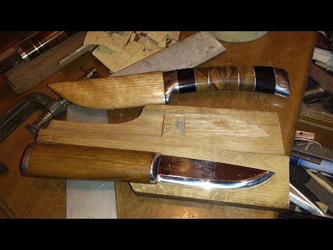 Видео: Ножны из дуба. Фиксация ножа в ножнах.