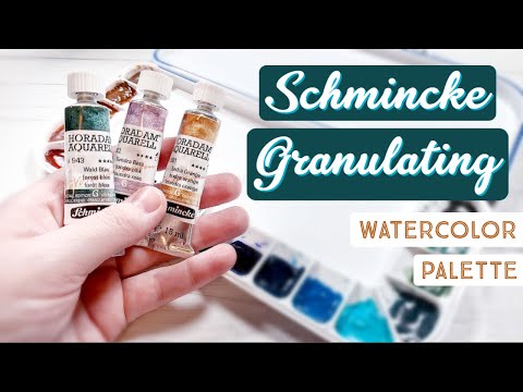 Видео: Создание палитры из ВСЕХ гранулирующих цветов | Schmincke Super Granulating Watercolors