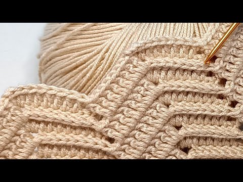 Видео: Смотрите, вы тоже можете сделать этот стежок крючком! ВСЕГО 2 РЯДА! Зигзагообразный узор крючком.