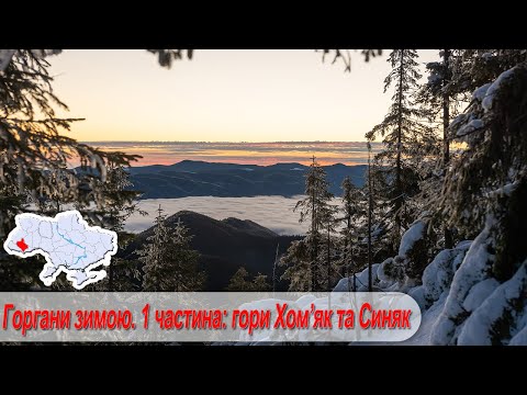 Видео: Горгани зимою. 1 частина:  Гори Хом'як та Синяк