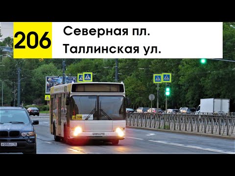 Видео: Автобус 206 "Таллинская ул. - Северная пл."