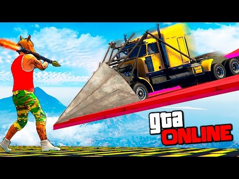 Видео: ЭКСТРЕМАЛЬНЫЙ УДАР ГРУЗОВИКА ПО ЯИЧКАМ НА ВОЛОСКЕ ОТ СМЕРТИ В GTA 5 ONLINE