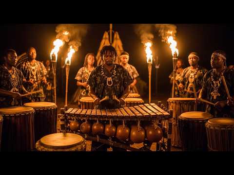 Видео: Медитация Племенного Круга Барабанов | Кинематографический Огонь и Глубокий Ритм Земли
