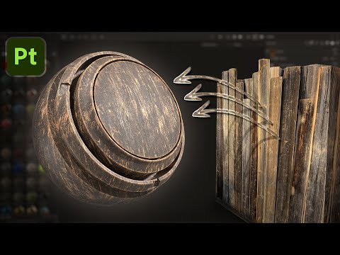 Видео: Создание материала дерева в Substance Painter