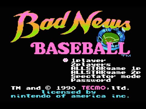 Видео: Bad News Baseball - полный сезон (all season) на NES. Игра 1. SF - LA.
