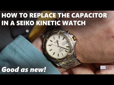 Видео: Как заменить/модернизировать конденсатор в часах Seiko Kinetic