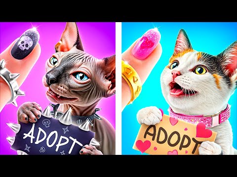 Видео: Хорошая Кошка vs Плохая Кошка! Мы строим два домика для питомцев!