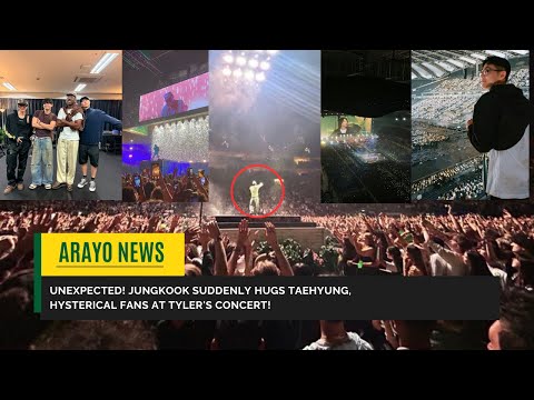 Видео: НЕОЖИДАННО! Чонгук внезапно обнимает Тэхена, истеричные фанаты на концерте Тайлера!
