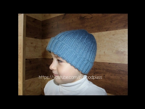 Видео: Шапка с градиентом на ребенка. Шапка бини или с отворотом. Урок 1 Вязание спицами.