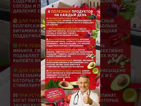 Видео: 🤔Черника для мозга, свекла для сердца... Что ещё скрывает ваш холодильник? #секретыздоровья #еда
