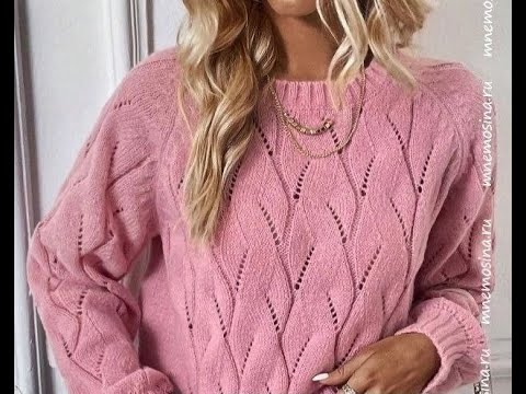 Видео: Яркие краски в образе. Вязание спицами. Схемы узоров.