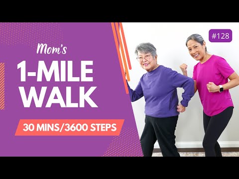 Видео: 30-минутная тренировка по ходьбе в помещении | Прогулка 1 миля | Начинающие, пожилые люди