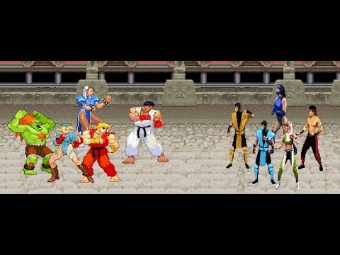 Видео: Mortal Kombat против Street Fighter