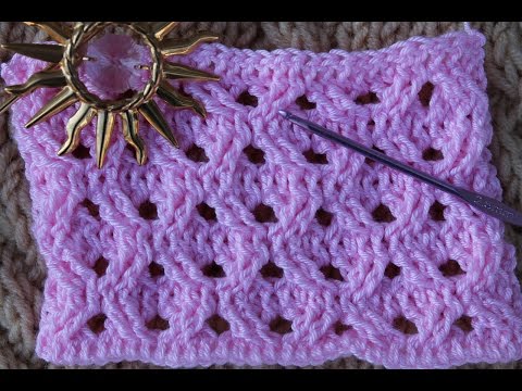 Видео: Узор крючком «Соты»