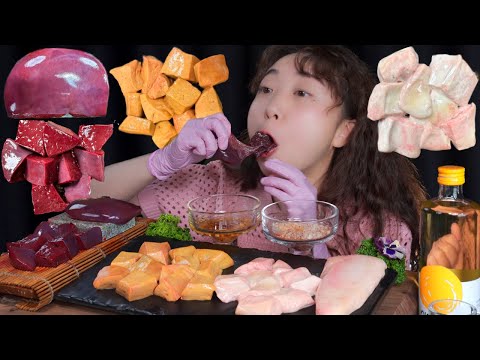 Видео: Различные виды печени. Mukbang eating show
