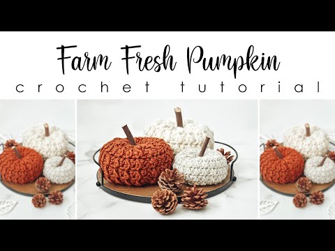 Видео: Урок по изготовлению тыквы на ферме — бесплатный узор для вязания тыквы крючком