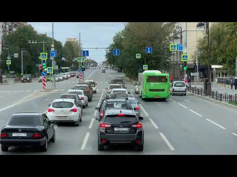 Видео: Тюмень. Обзорная экскурсия по городу на двух этажном автобусе. Часть 3. Улица Республики