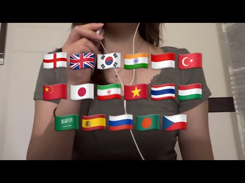 Видео: Корейский шёпот «100» на разных языках АСМР 😴 | Спокойствие, Движение рук