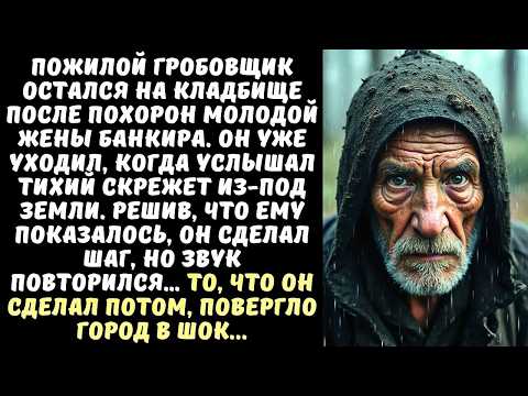 Видео: ГРОБОВЩИК услышал СТУК из свежей МОГИЛЫ жены БАНКИРА… а когда он начал копать…