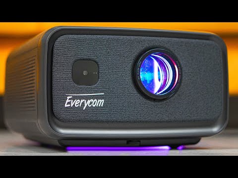 Видео: ТЫ ЗАБУДЕШЬ про ТВ!!! 🔥 Everycom CubeLite - 1800 ANSI, 3+64Гб, 3D звук, Блютуз колонка и Автофокус