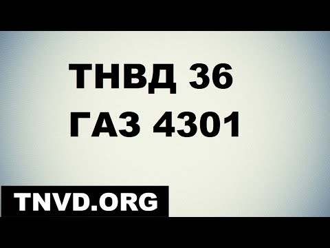 Видео: ТНВД 36 ГАЗ 4301