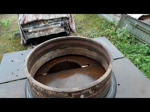 Видео: КрАЗ ,,лаптёжник,, в габарит,что получилось,биение шины допускается не более 8мм, ,,223,,4