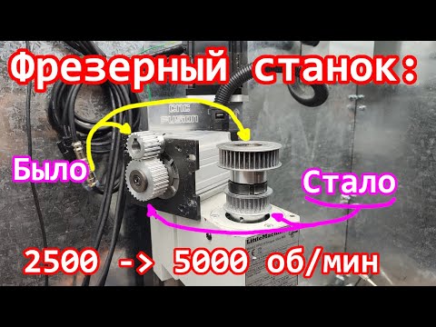 Видео: Увеличиваем обороты станка: 2500 → 5000 об/мин