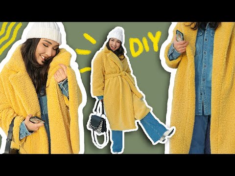 Видео: Я СШИЛА ЖЕЛТУЮ ШУБУ! DIY (+бесплатная выкройка)