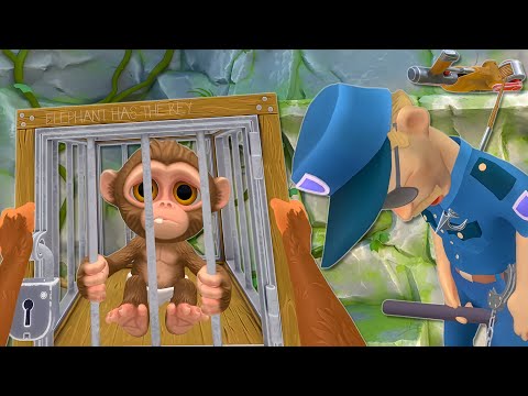 Видео: Пронзание охранников зоопарка, чтобы спасти Джорджа? - I Am Monkey VR