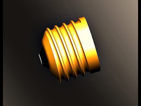 Видео: Моделирование лампочки в solidworks часть 1(цоколь)