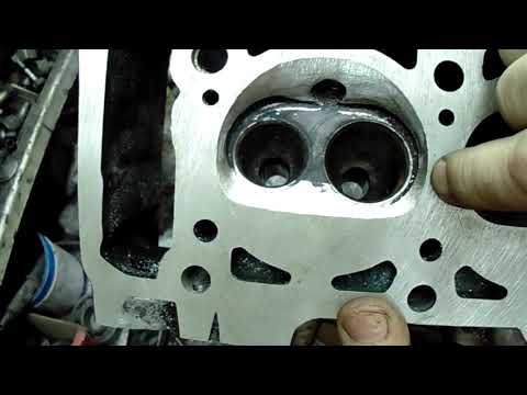 Видео: доработка камеры сгорания ГБЦ в гаражных условиях