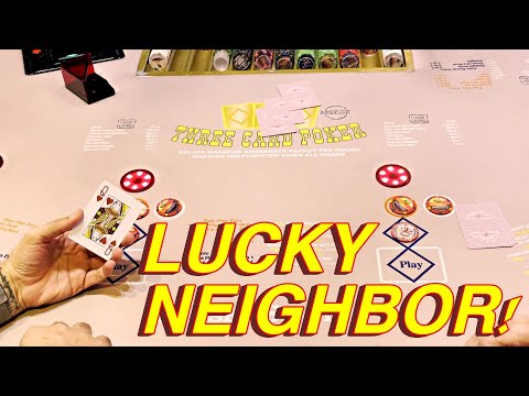 Видео: УДАЧЛИВЫЙ СОСЕД В ТРЕХКАРТОЧНОМ ПОКЕРЕ!!!!