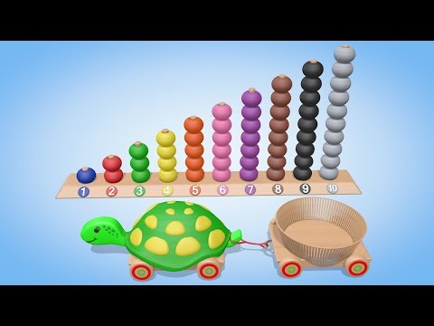 Видео: Учимся считать от 1 до 10 с Черепашкой. Цвета и Цифры для малышей. Детские игрушки. Паровозик Олли