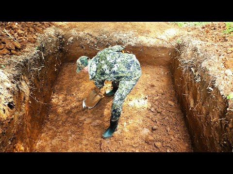 Видео: Строю ЗЕМЛЯНКУ в ТАЙГЕ возле ручья! Часть 1. №265